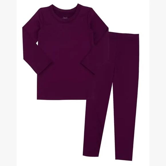 Minik Unisex Kids Pajama Set - Burgundy - Picture 2 of 2